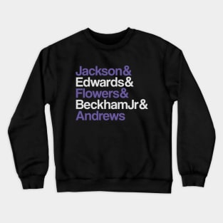 Purple Reign All-Stars: Ravens' Elite Offensive Five Tee Crewneck Sweatshirt